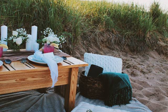 Pillows and flowers