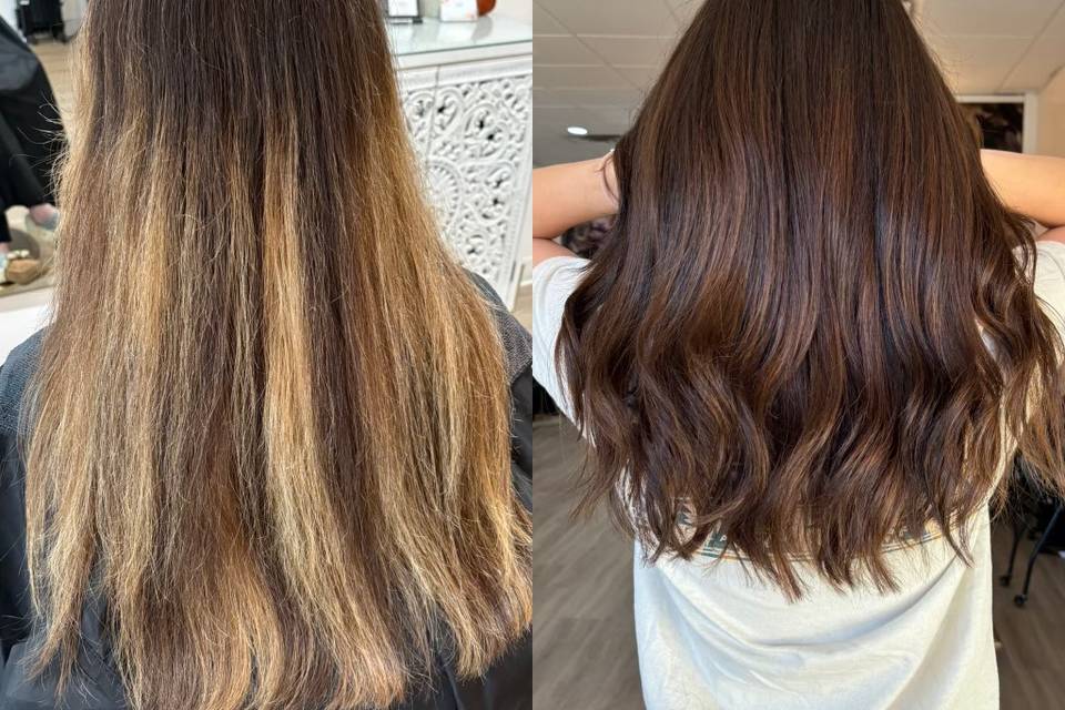 Before & After Color Service