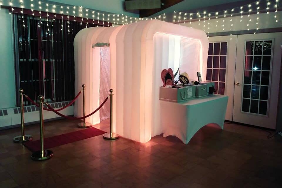 The photo booth set-up