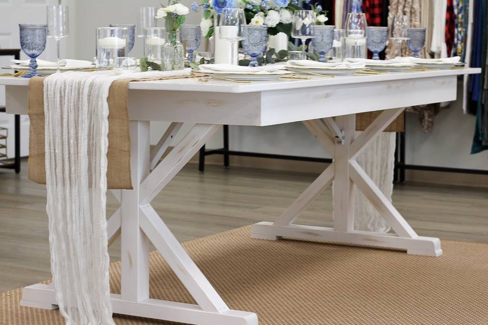 Rustic white wash table