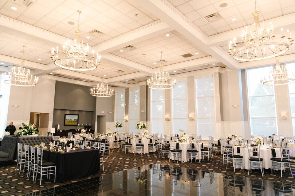 Indoor wedding reception
