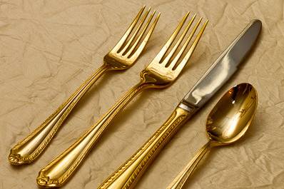 Gold utensils