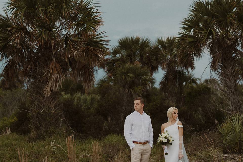 Bride & Groom at the beach