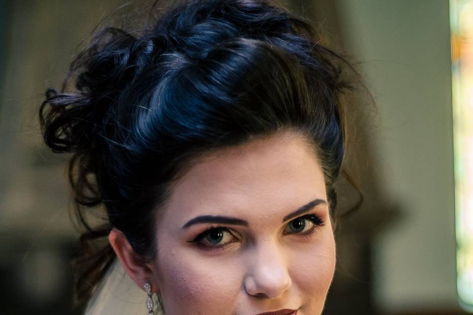 Bride getting ready portrait