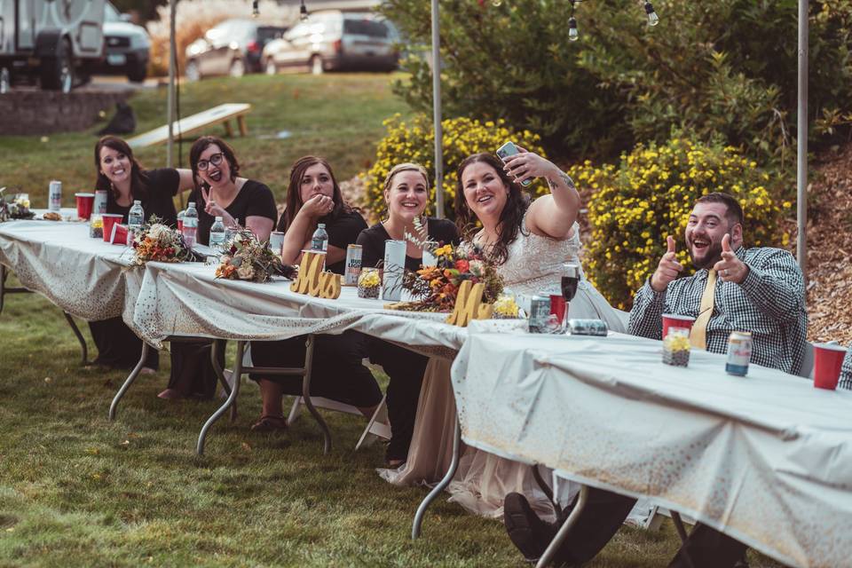 Reception candid