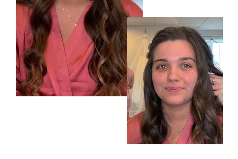 Before and after radiant makeup
