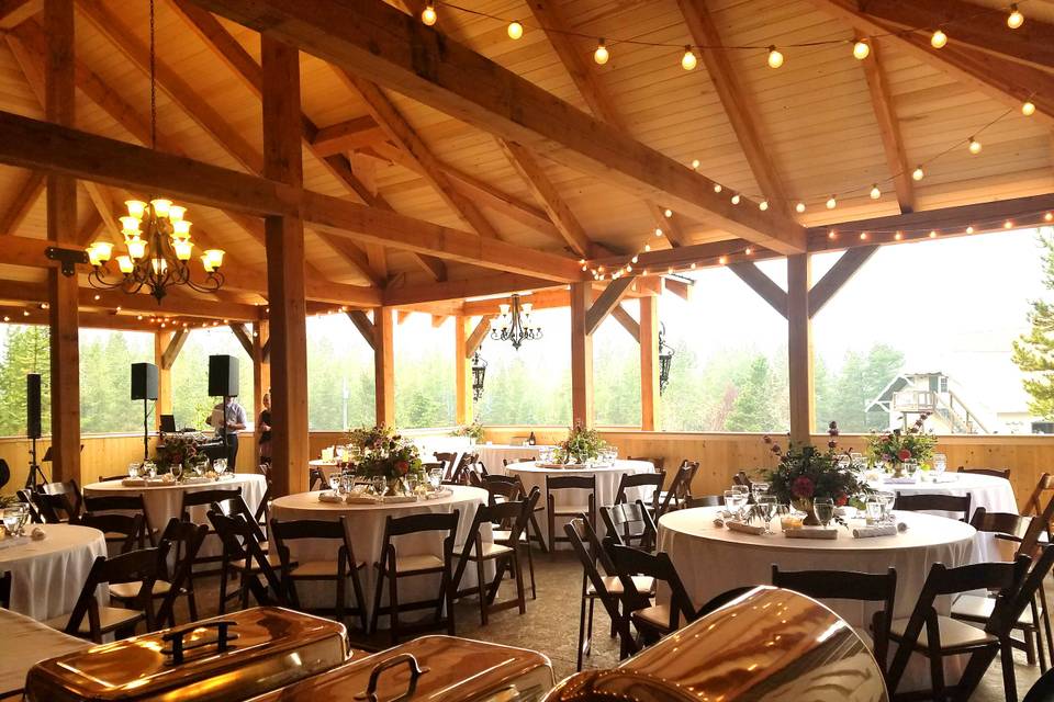 Open air wedding pavilion