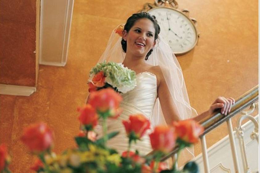 bride makes her grand entrance