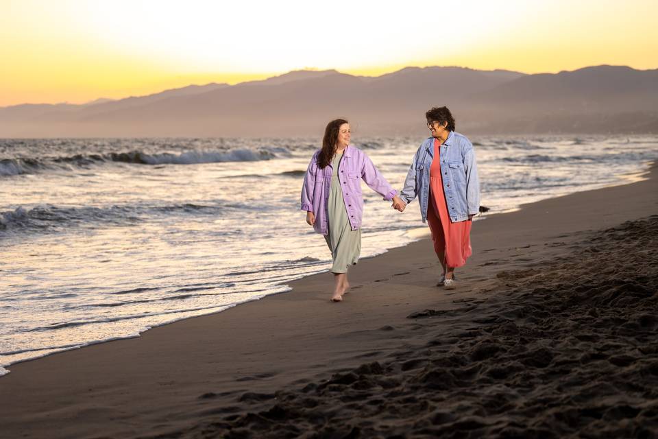 Beach engagement session
