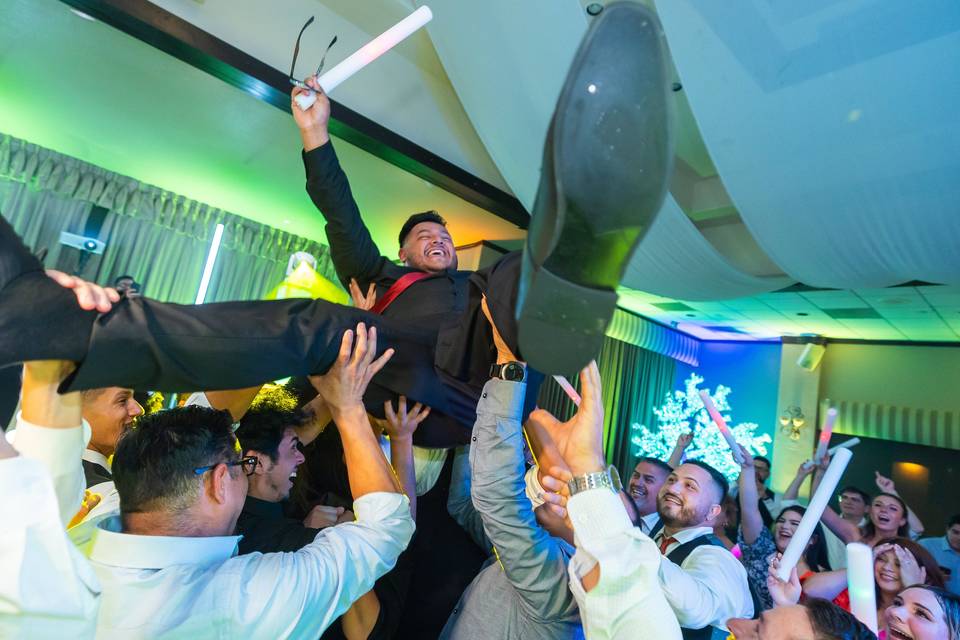Throwing the groom