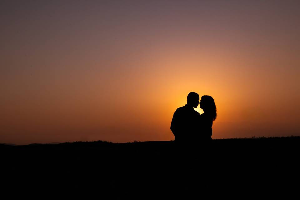 Sunset engagement session