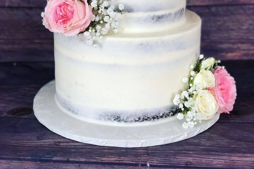 Tiered buttercream cake