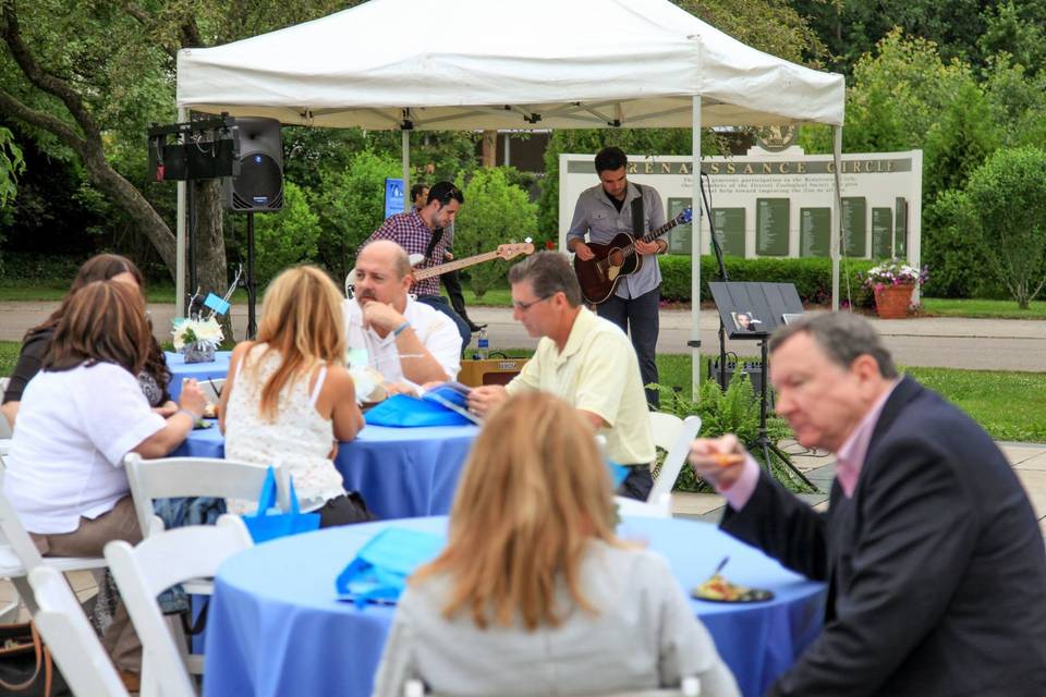 Blue tables