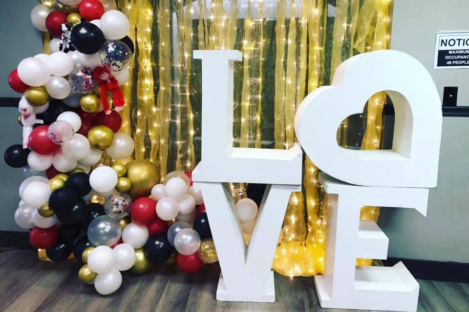 Lighted Balloon Backdrop