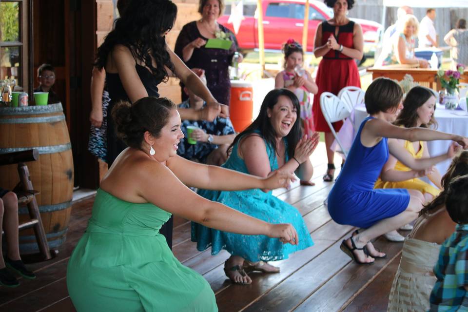 Ladies on the dance floor