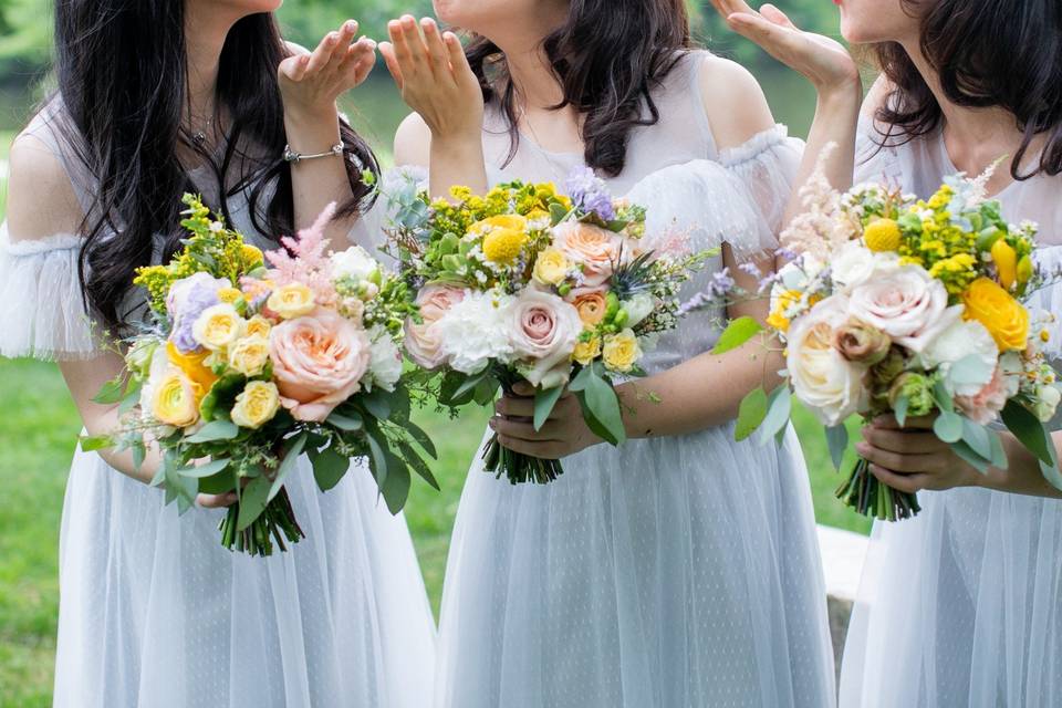 Bridesmaid bouquets