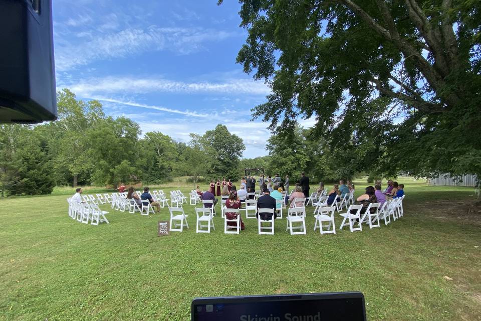 Small outdoor ceremony