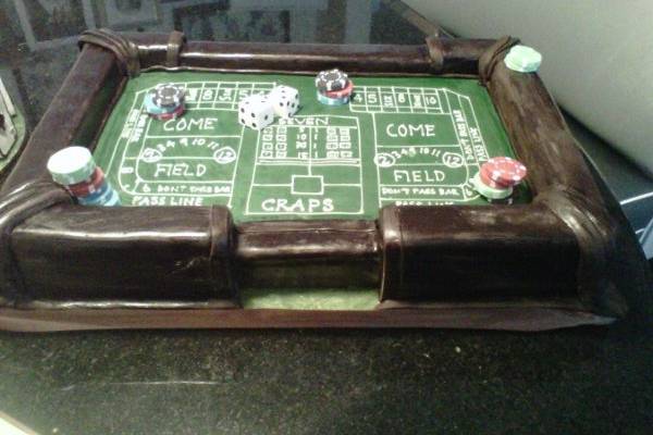 Poker Table groom's cake