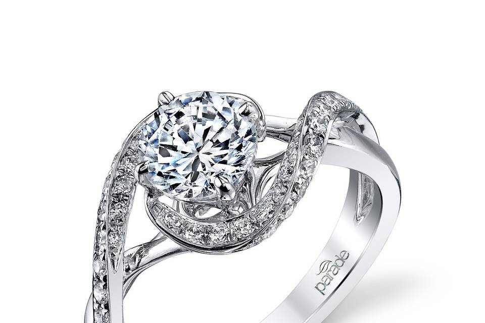 Style R3525 from the Hemera Bridal Collection	<br> An elegantly sweeping bypass ring featuring 0.32 carats of dazzling diamonds to show off your center stone. Available in platinum, 18K white, 18K yellow, or 18K rose gold. All Parade Design styles can be customized upon request.