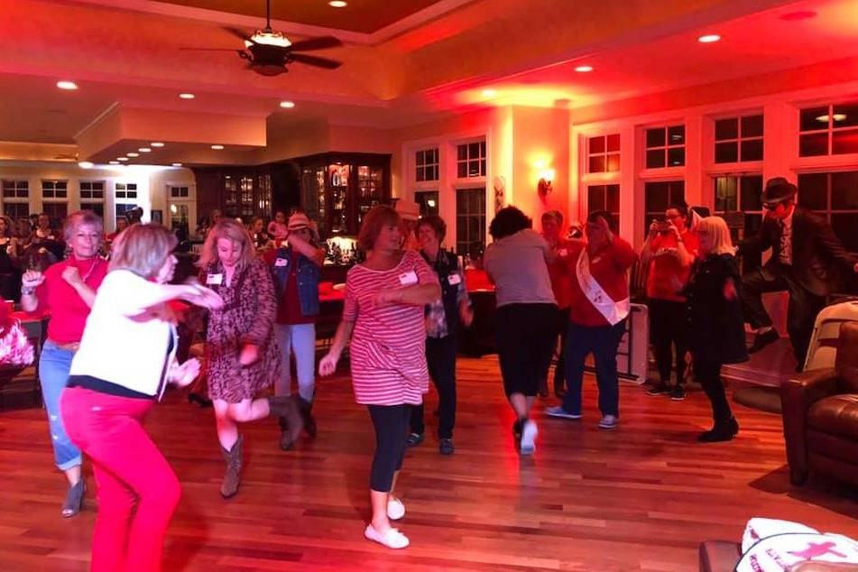 Guests dancing