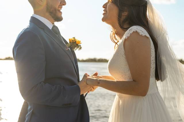 Couple by the sea