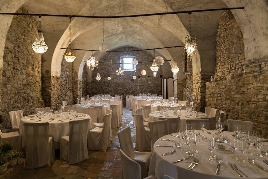 Dinner in the wine cellar