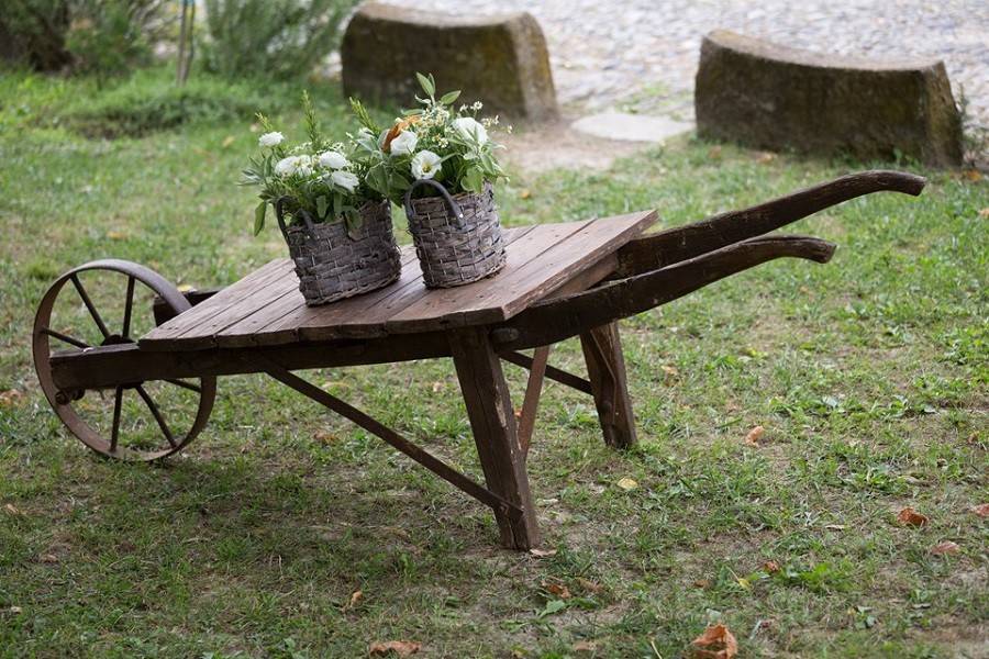 Baskets of flowers