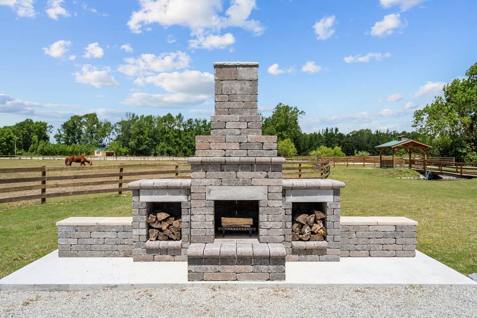 Fireplace solid stone 18ft