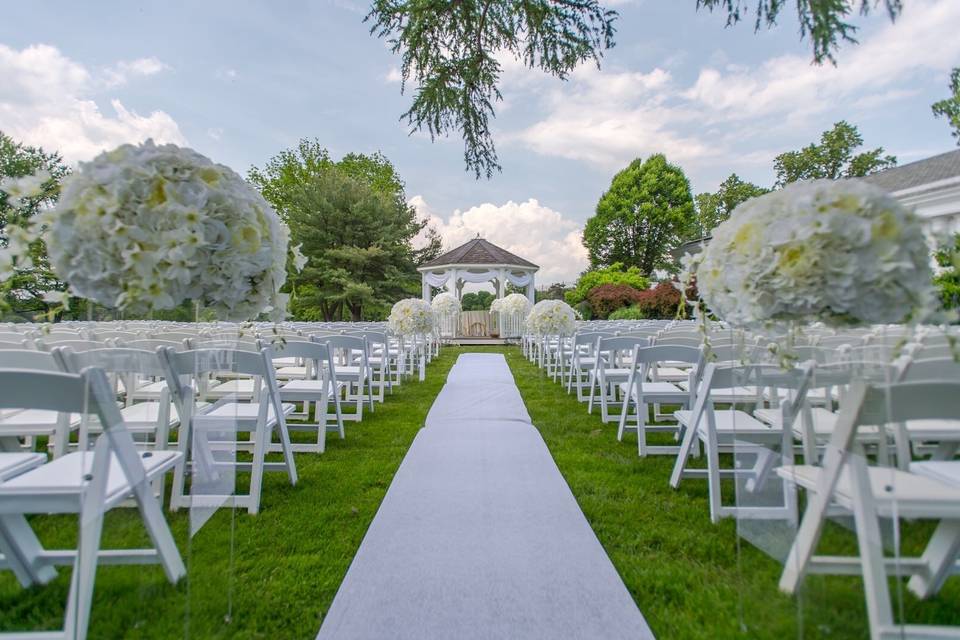 Outdoor wedding ceremony