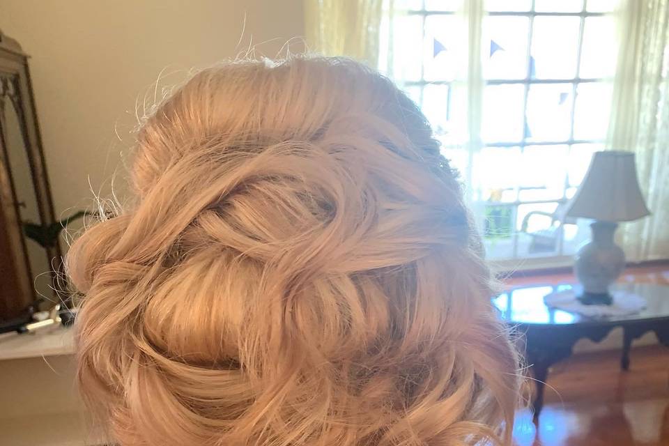 Textured updo for this Bride