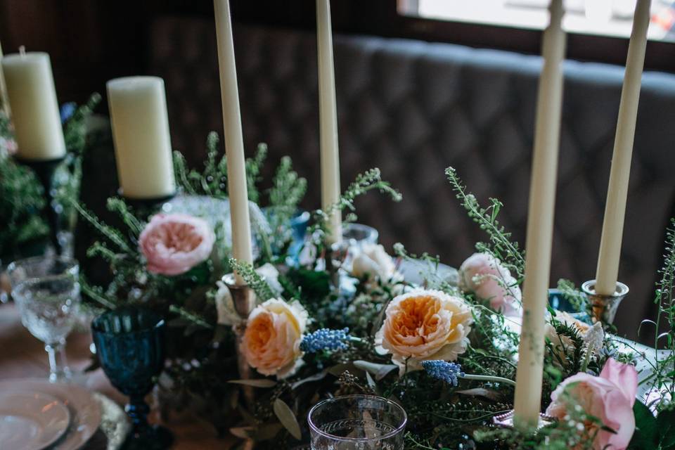 Tablescape - floral runner