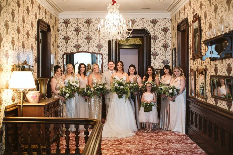 Bridesmaids in Mansion