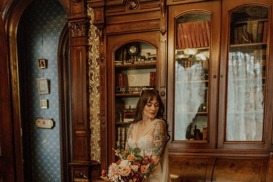 Bride in Mansion