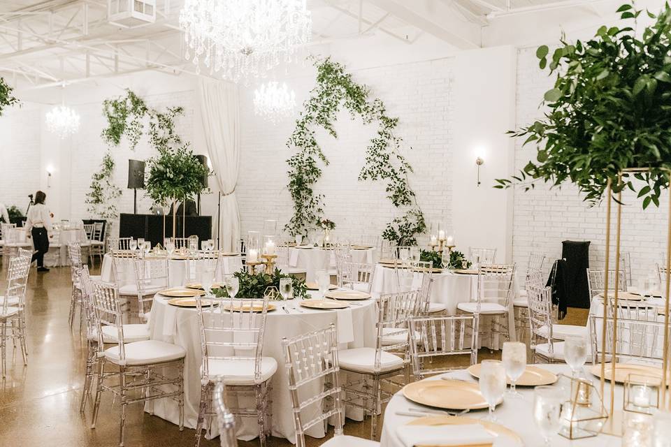 Reception with botanical accents