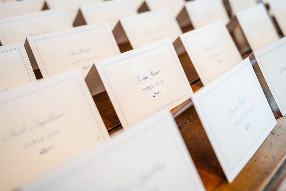 Place cards design