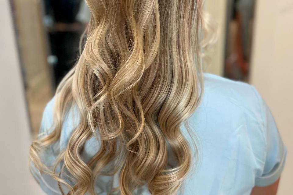 Sleek Flipped Half Up