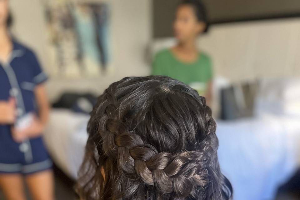 Half Up Half Down with Braid