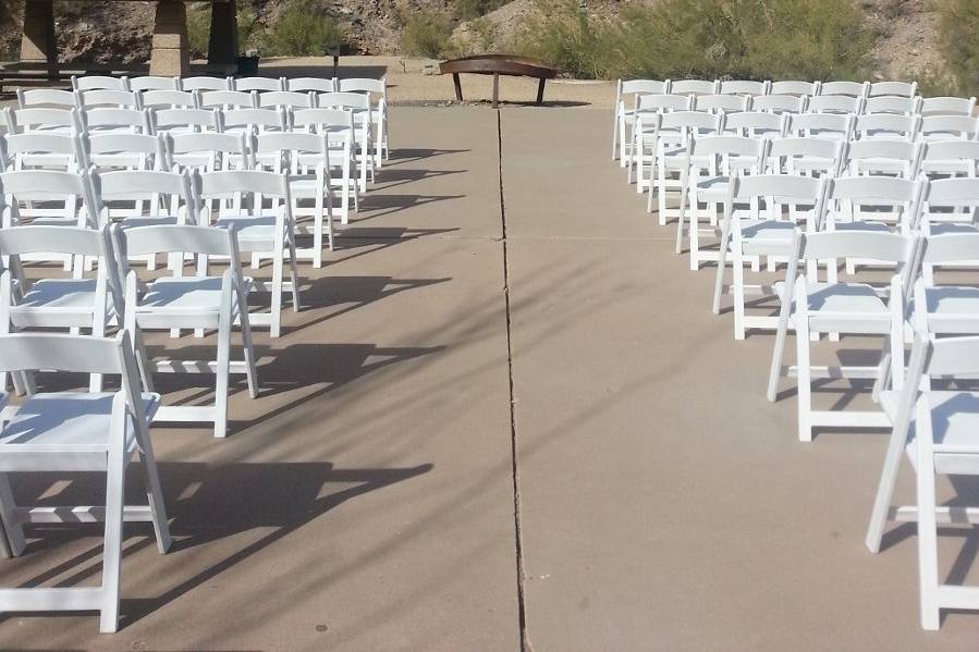 Chairs for ceremony