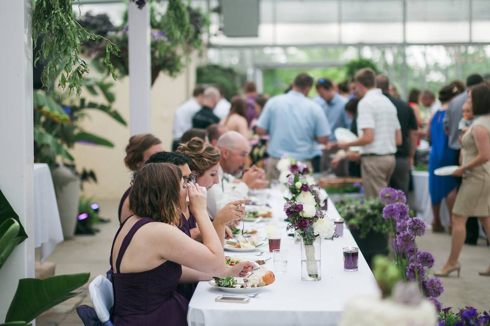 Reception area with guests