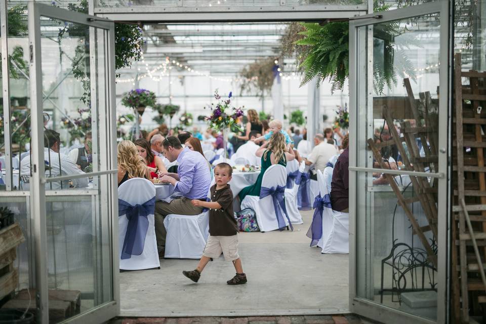 Reception area with guests