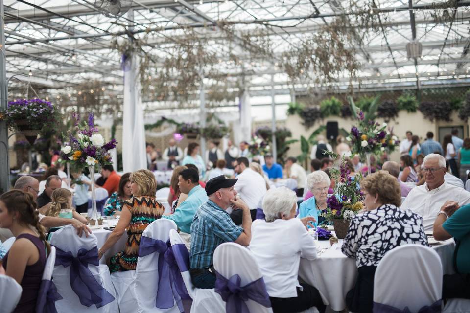 Reception area with guests