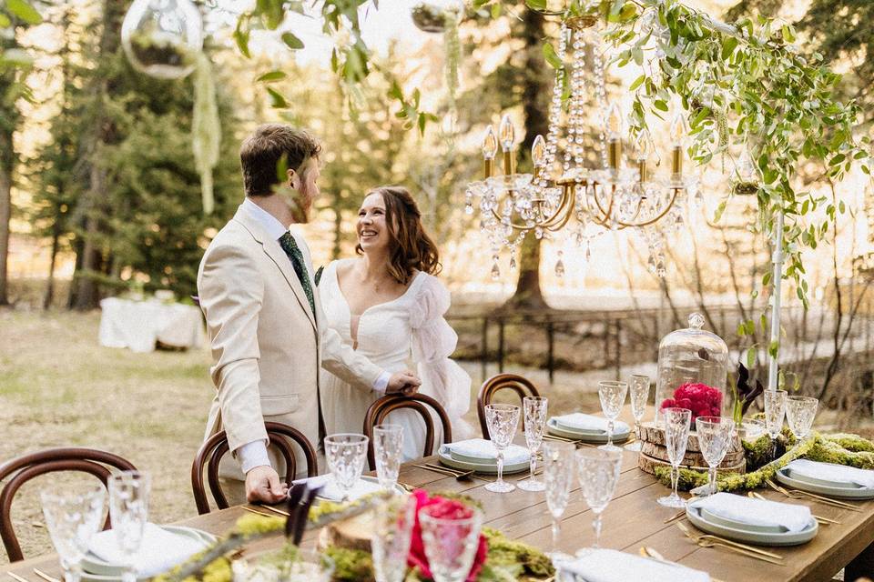 Nature filled reception