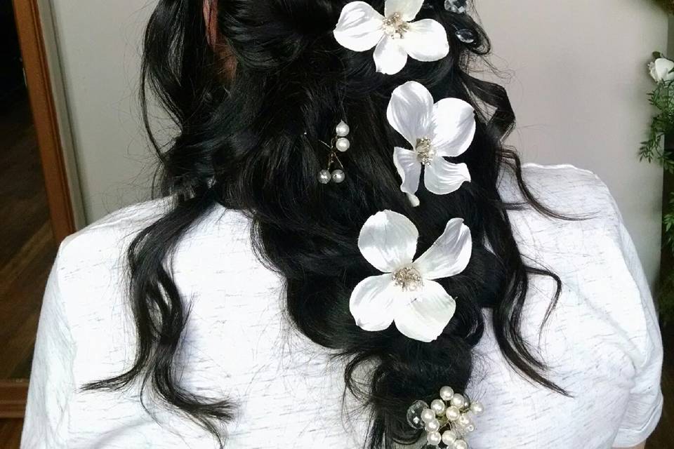 White flower braid