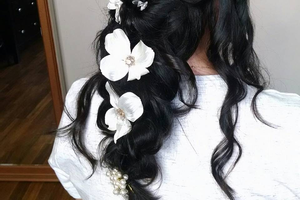 White flower braid