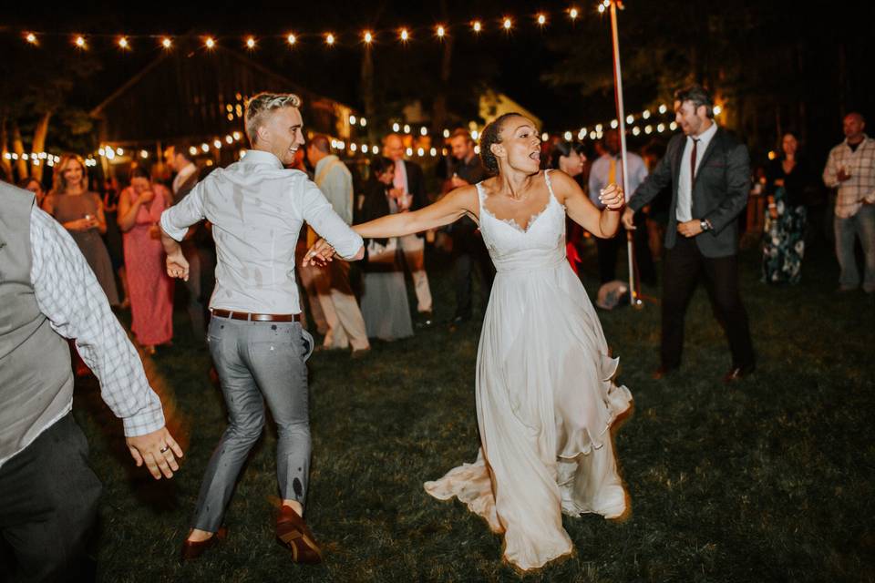 The couple dancing