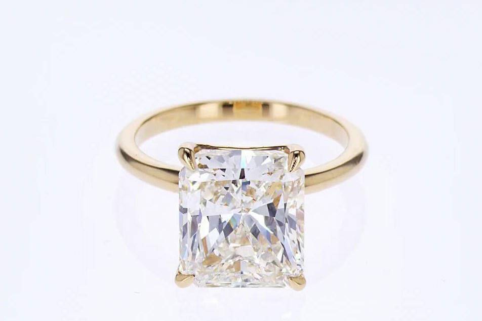 5-carat cushion cut solitaire