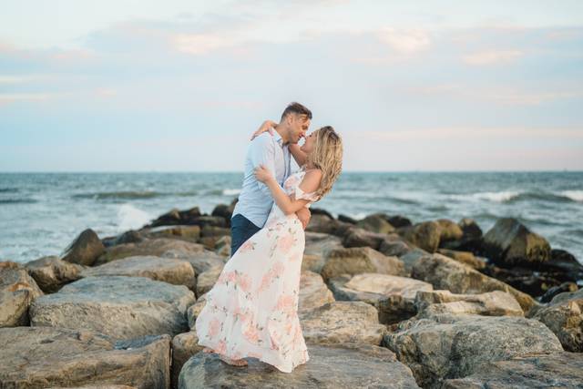 Beach engagement session