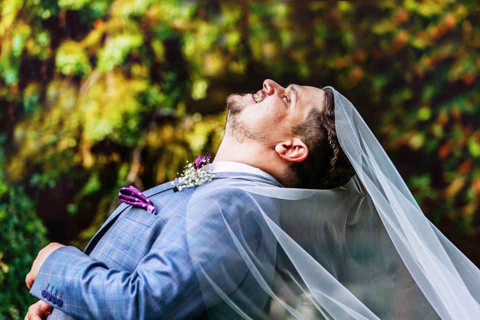 Groom in a garden