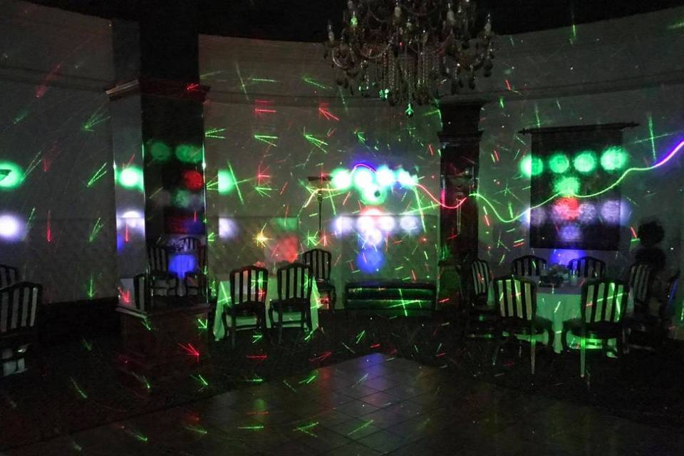 Reception area with lighting