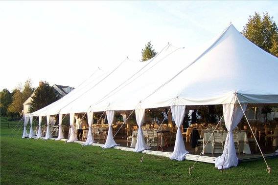 Outdoor tented wedding